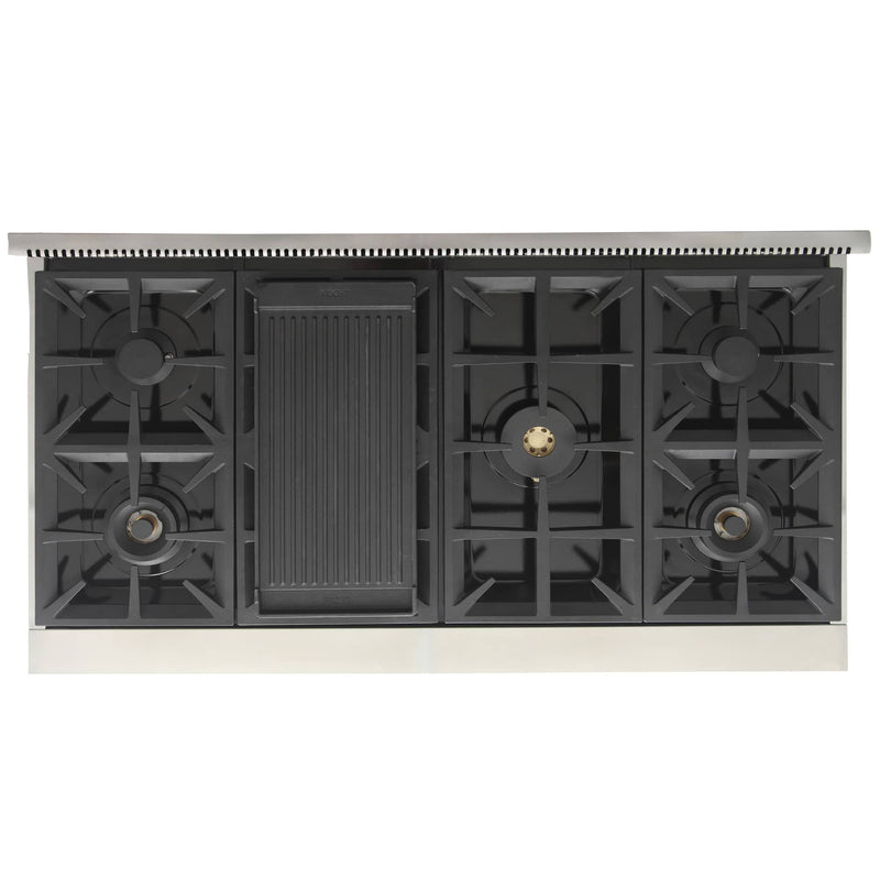 Kucht 4-Piece Appliance Package - 48-Inch Propane Gas Range, Refrigerator, Under Cabinet Hood, & Dishwasher in Stainless Steel (APK4-KFX480/LP-S-20A)