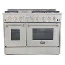 Kucht 48-Inch Propane Gas Range Range with Sealed Burners, 6.7 Cu. Ft. Oven, & Griddle in Stainless Steel (KRG4804U/LP-S)