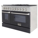 Kucht 48-Inch Propane Gas Range with 6.7 Cu. Ft. Oven & Grill/Griddle in Black (KNG481/LP-K)
