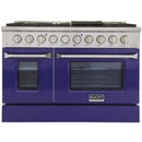 Kucht 48-Inch Propane Gas Range with 6.7 Cu. Ft. Oven & Grill/Griddle in Blue (KNG481/LP-B)