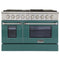 Kucht 48-Inch Propane Gas Range with 6.7 Cu. Ft. Oven & Grill/Griddle in Green (KNG481/LP-G)