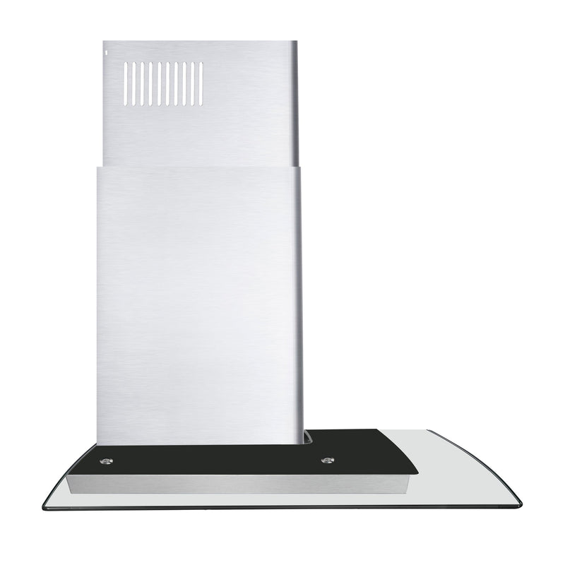 Cosmo 30-Inch 380 CFM Ductless Wall Mount Range Hood in Stainless Steel with Tempered Glass (COS-668A750-DL)