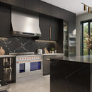 Vezeni 48-Inch Reminiscia Gas Range in Stainless Steel with Rose Gold Accents (VRN4808-CG)