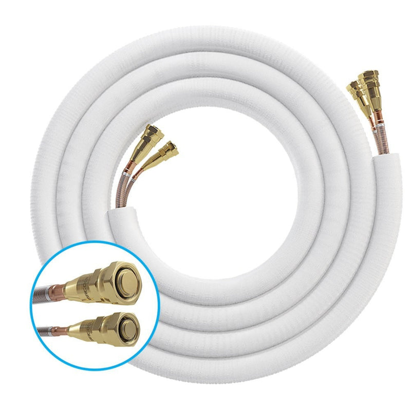 MRCOOL DIY 5th Gen 25 Ft. Pre-Charged Quick Connect Line Set, 1/4" x 3/8", for DIY 6K, 9K, & 12K Indoor Mini Split Air Handler (DIY25-1438-O)