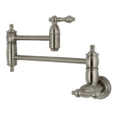 Kingston Brass Restoration Wall Mount Pot Filler Faucet, Brushed Nickel (KS3108AL)