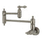 Kingston Brass Restoration Wall Mount Pot Filler Faucet, Brushed Nickel (KS3108AL)