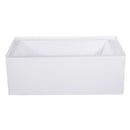 Kingston Brass Aqua Eden 54" Acrylic Rectangular 3-Wall Alcove Tub, Left Hand Drain, Glossy White (VTAP543022L)