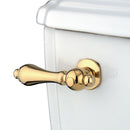 Kingston Brass Restoration Front Mount Toilet Tank Lever, Left/Right Installation, Polished Brass (KTAL32)
