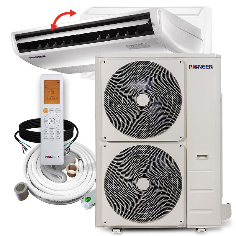 Pioneer 48,000 BTU, 18.9 SEER2, Floor/Ceiling Mini-Split Inverter+ Air Conditioner & Heat Pump System Full Set, 230V (UYB048GMFILCAD)