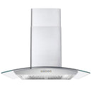 Cosmo 4-Piece Appliance Package - 30-Inch Gas Range, Wall Mount Range Hood, Dishwasher and Refrigerator in Stainless Steel (COS-4PKG-048)