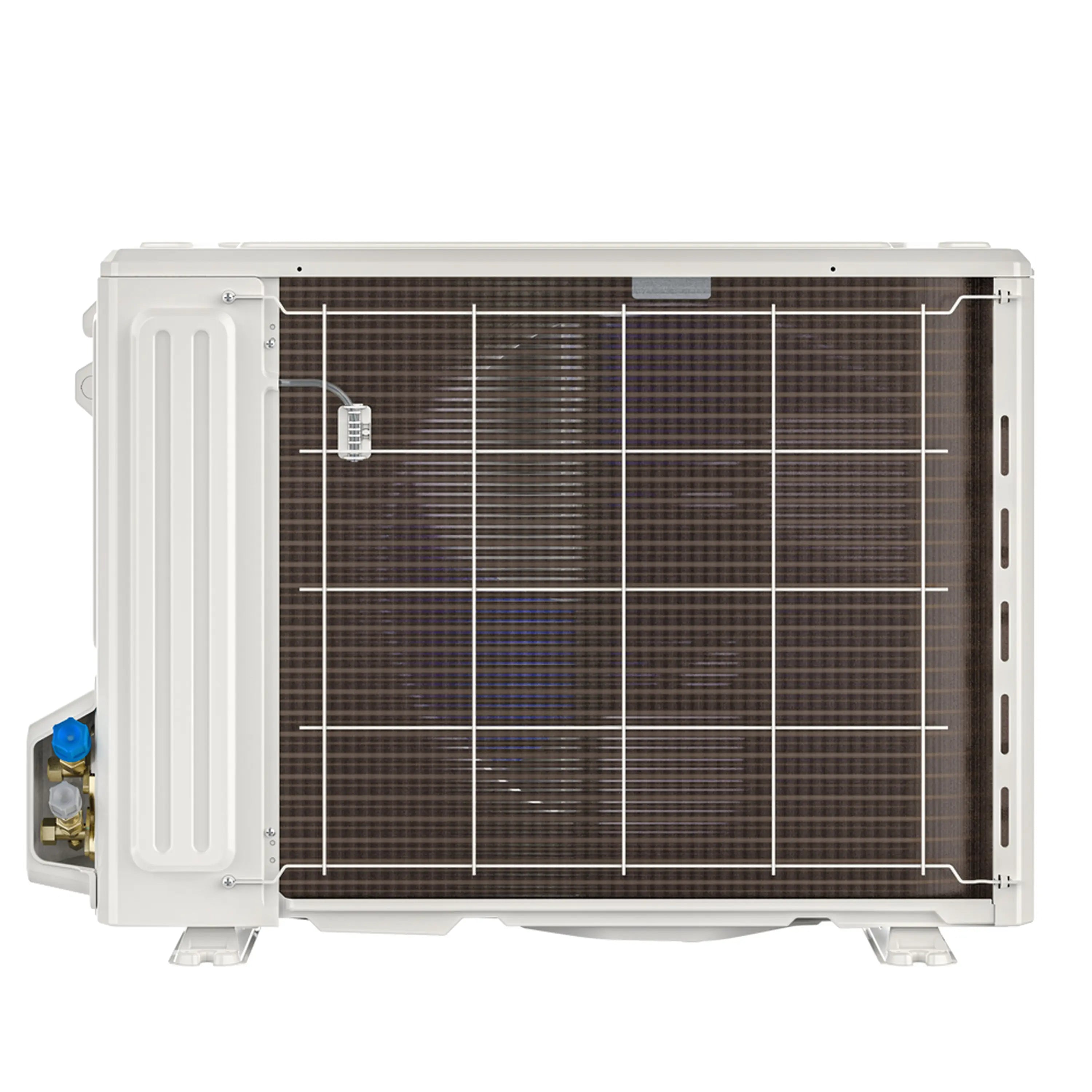 MRCOOL condenser coil panel with protective wire grille and internal fins