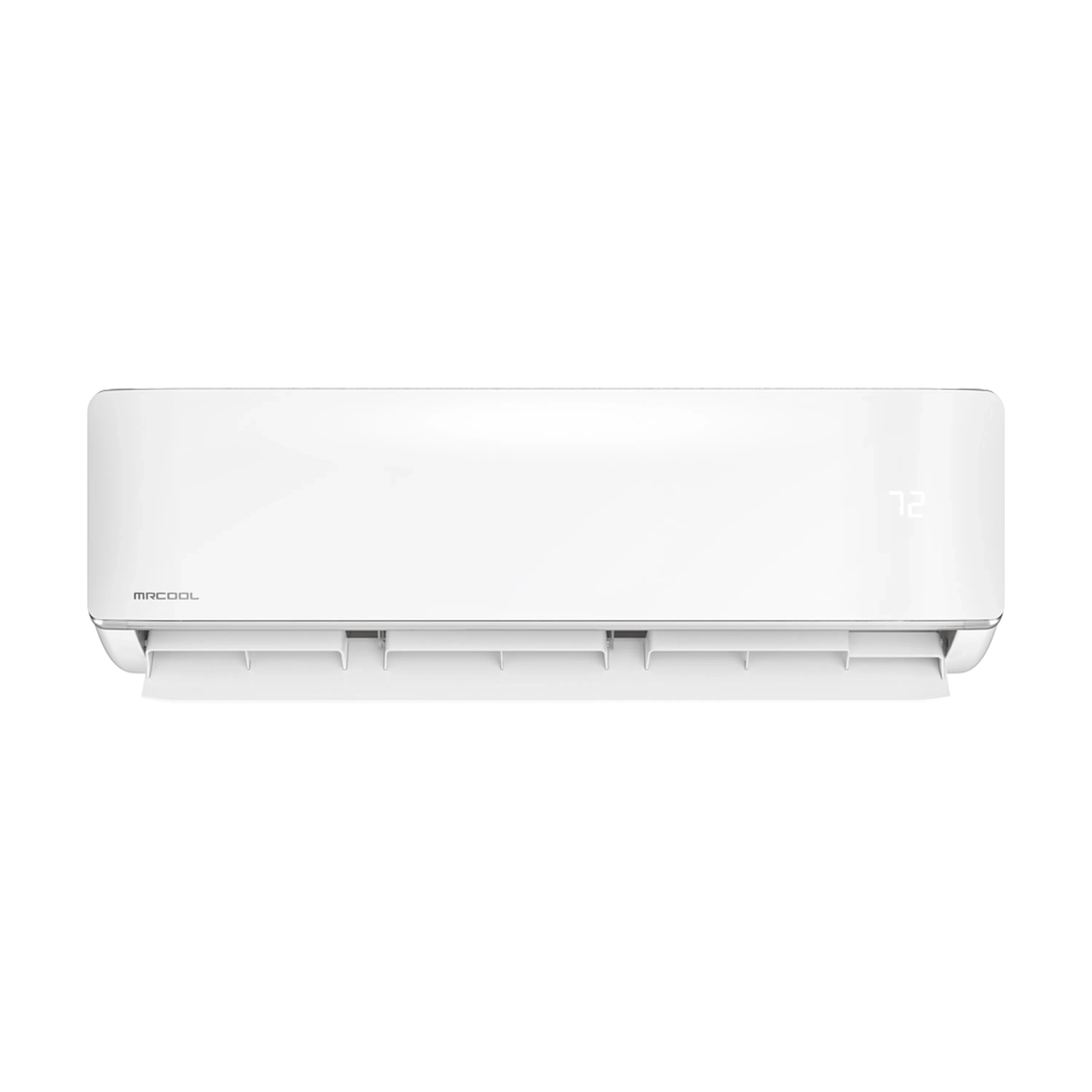 MRCOOL mini split air handler, white indoor wall unit with front grille and louvers