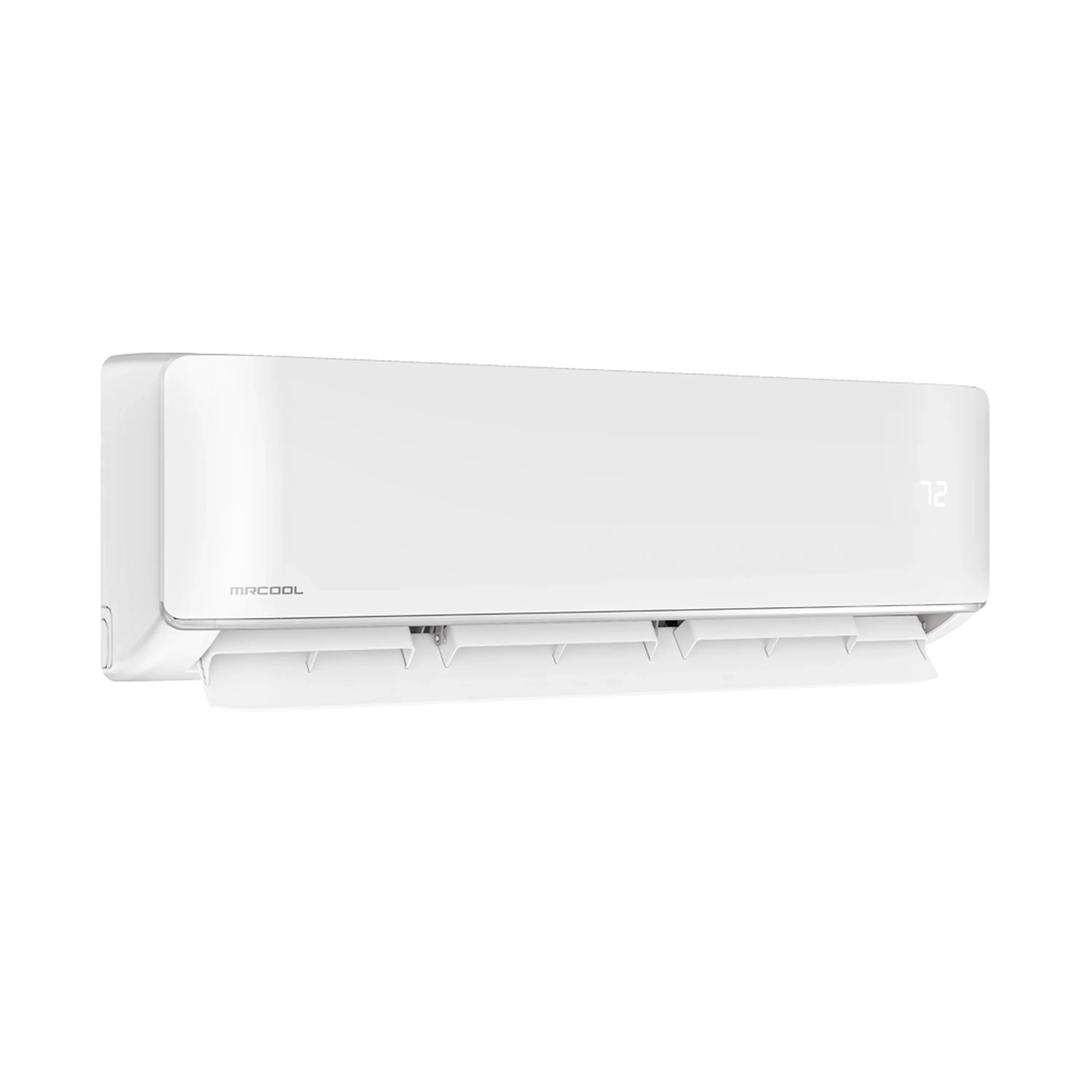 Wall-mounted ductless mini split indoor unit, white with front air grille