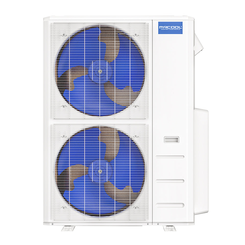 MRCOOL ductless mini split outdoor condenser unit with dual fan grilles and side panel
