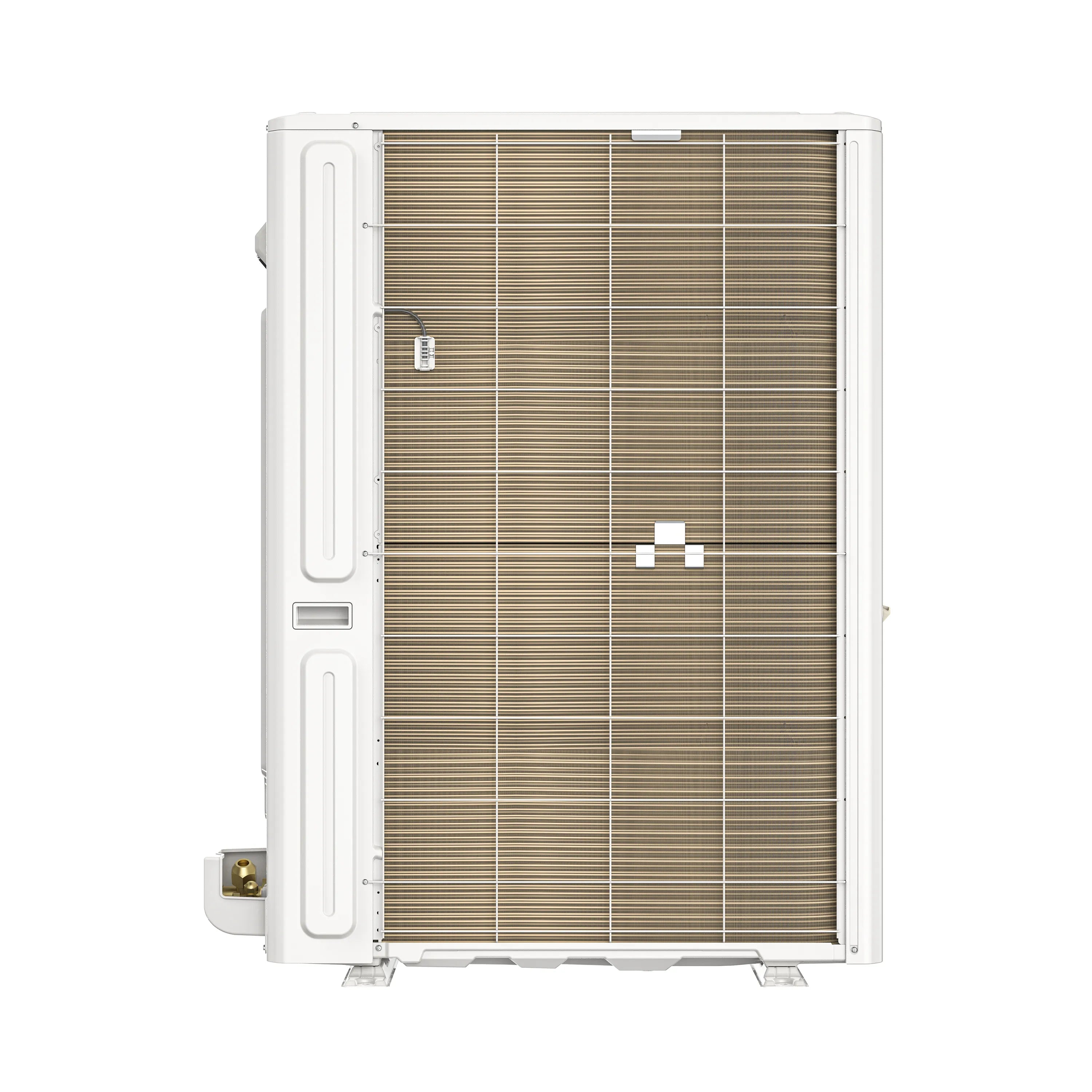 MRCOOL Hyper Heat central ducted condenser with louvered coil and access panels