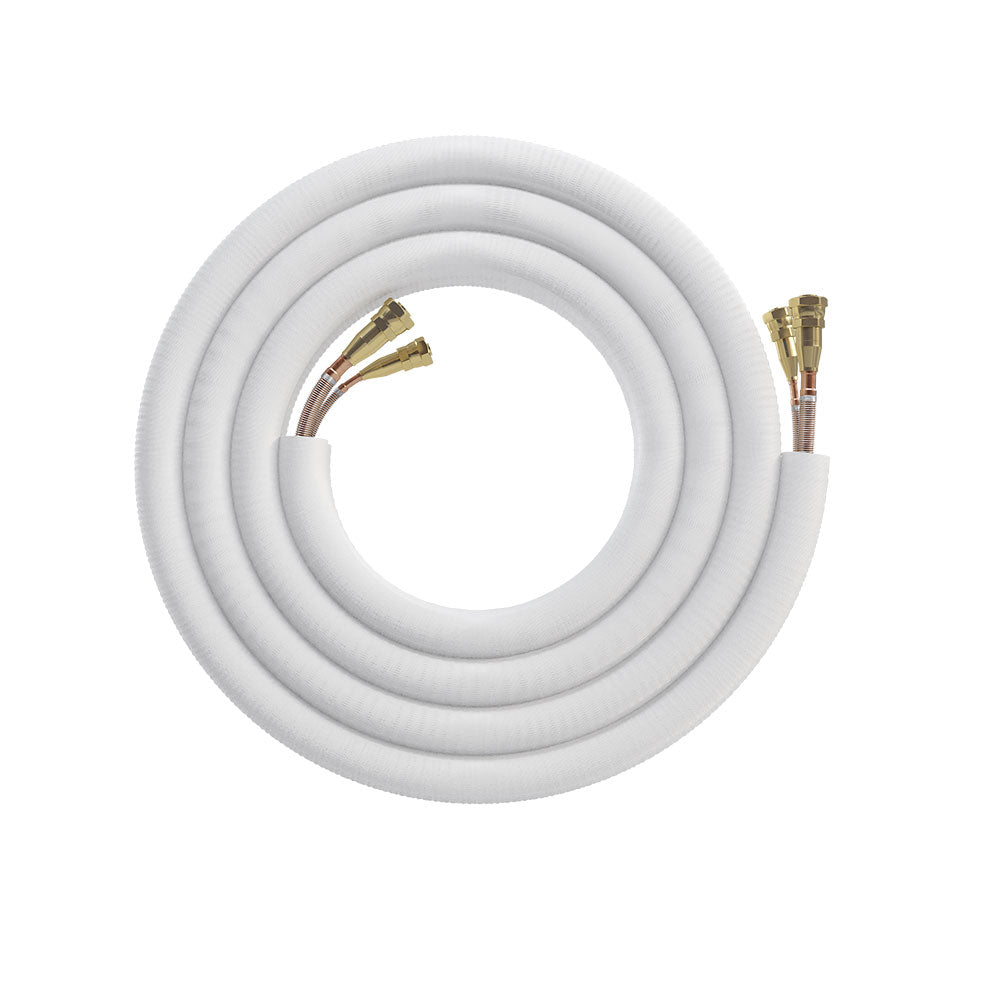 MRCOOL no-vac line set, white insulated tubing with brass end fittings