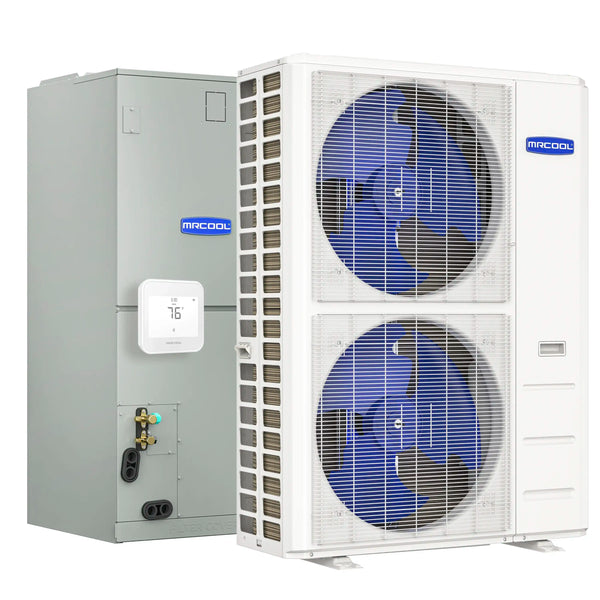 MRCOOL VersaPro 2nd Gen Central Split System with 48K BTU, 4 Ton, 16 SEER2, Heat Pump Condenser and Ducted Air Handler (MVP-48-HP-230A00-O)