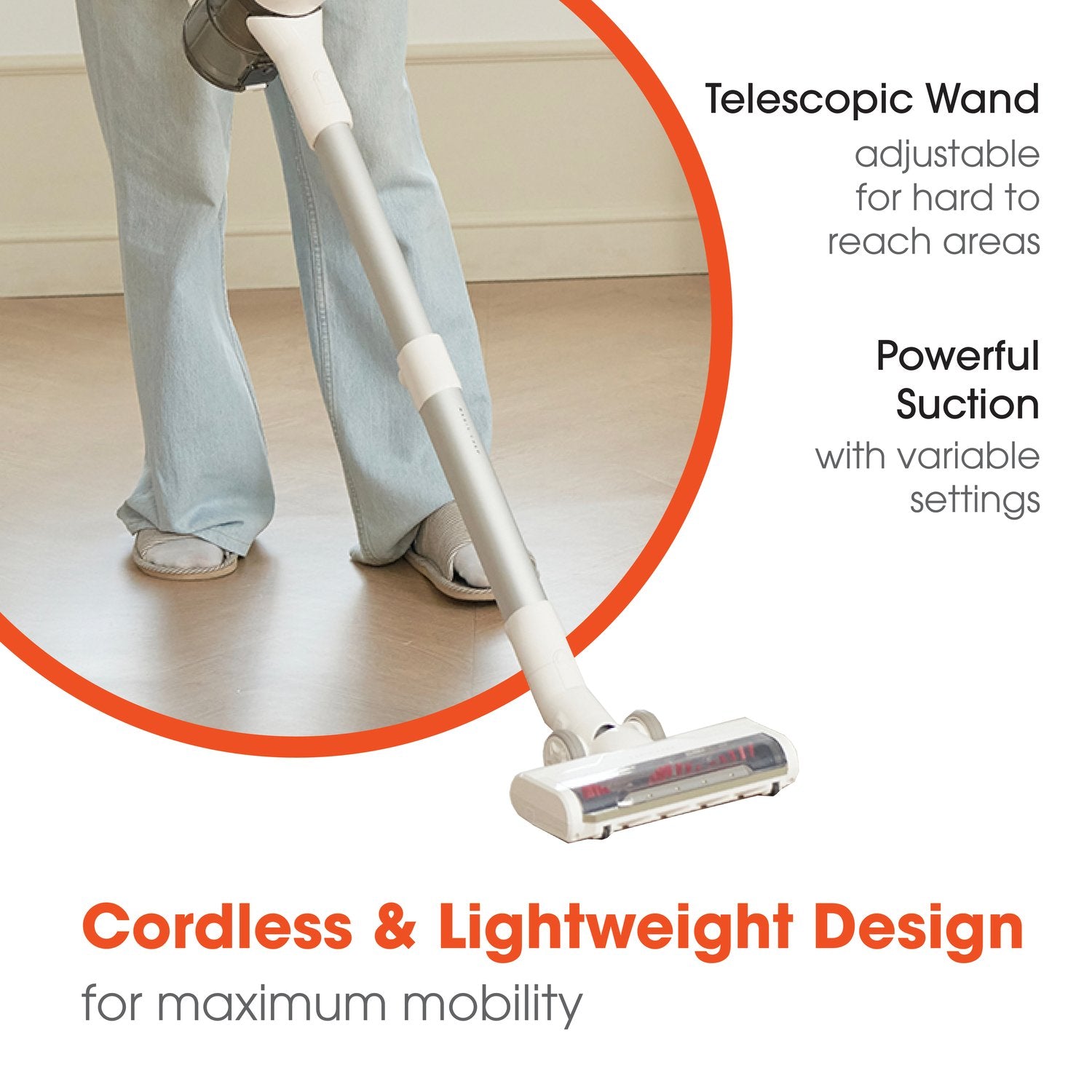 Magic Chef Cordless Stick Vacuum with Self-Emptying Charging Tower in White (MCVPROANDTOWER) - image 3