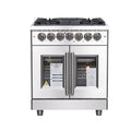 Forno Massimo 30-Inch 4.32 Cu. Ft. Freestanding French Door Dual Fuel Range with 5 Burners in Stainless Steel (FFSGS6325-30)
