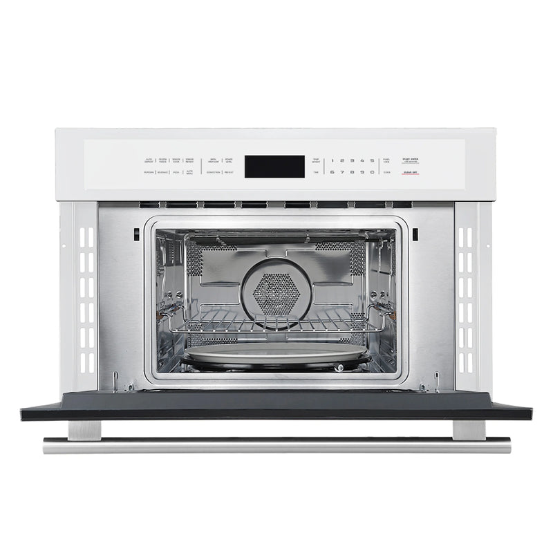 Forno Oliena Espresso 30-Inch 1.6 Cu.ft Microwave Oven in White with Stainless Steel Handle (FMWDR3093-30WHT)