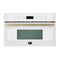 Forno Oliena Espresso 30-Inch 1.6 Cu.ft Microwave Oven in White with Antique Brass Trim (FMWDR3093-30WHT)