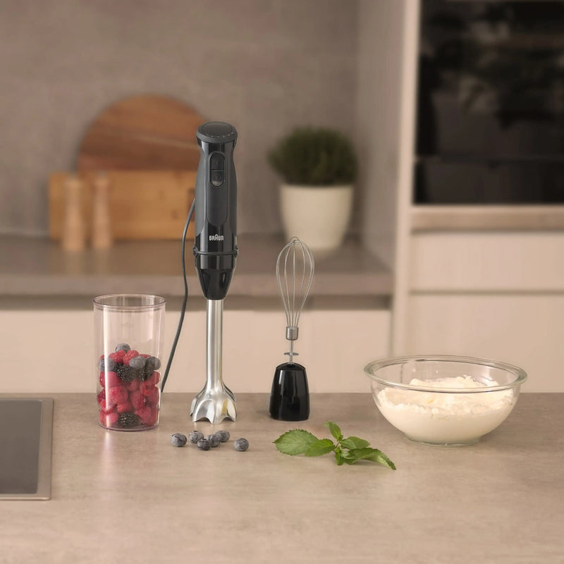 Braun MultiQuick 5 Vario Hand Blender in Black with Whisk, Beaker & Ch Braun MultiQuick 5 Vario Hand Blender in Black with Whisk, Beaker & Ch