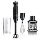 Braun MultiQuick 5 Vario Hand Blender in Black with Whisk, Beaker & Chopper (MQ50202M)