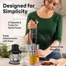 Braun MultiQuick 5 Vario Hand Blender in Black with Whisk, Beaker & Chopper (MQ50202M)