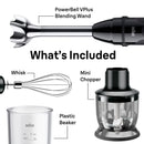 Braun MultiQuick 5 Vario Hand Blender in Black with Whisk, Beaker & Chopper (MQ50202M)