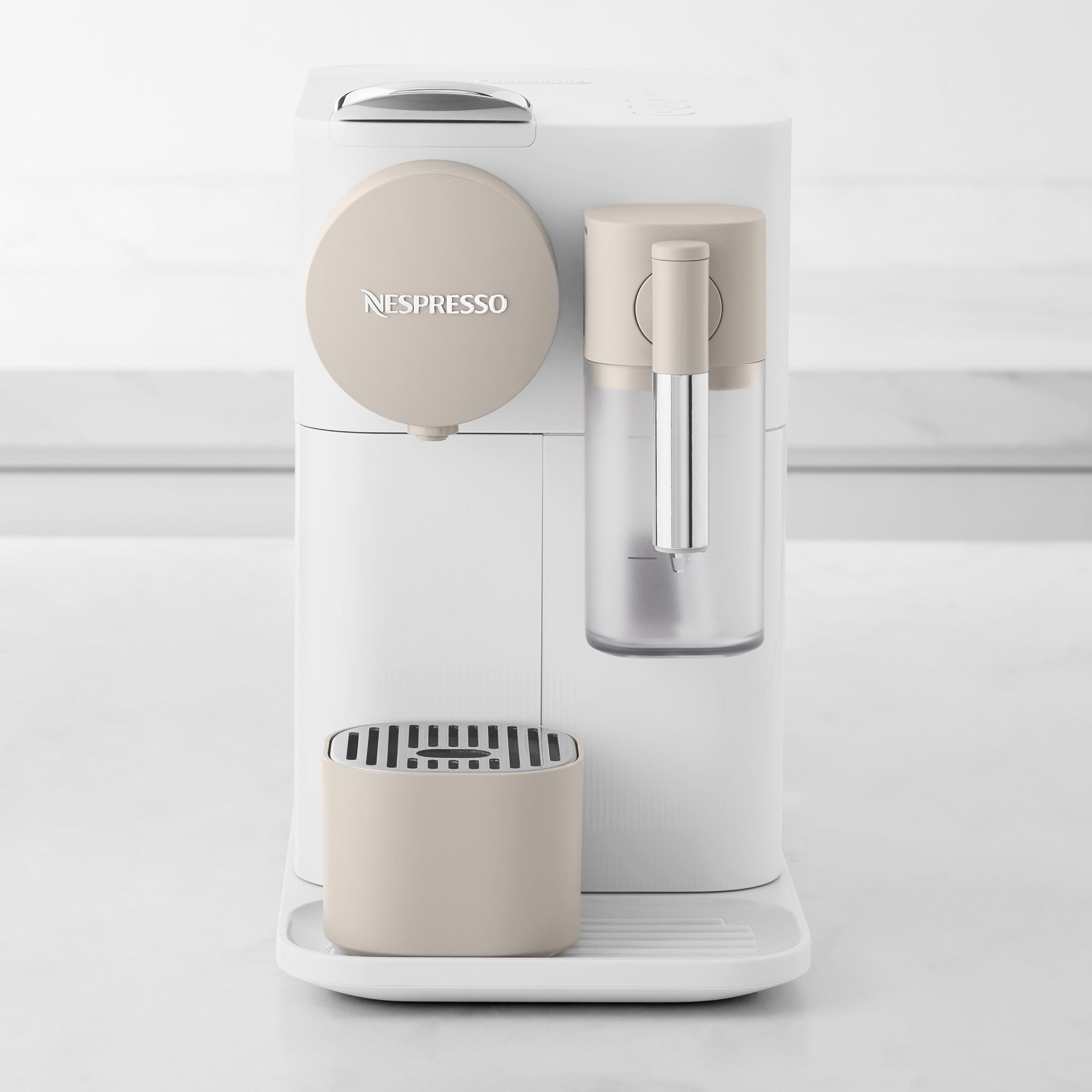 De'Longhi Nespresso Lattissima One Single Serve Coffee Machine in Whit
