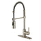 Kingston Brass Gourmetier Continental Single-Handle Deck-Mount Pre-Rinse Kitchen Faucet, Brushed Nickel (LS8778CTL)