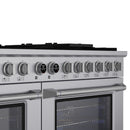 Kucht Horus 60-Inch Dual Fuel Range in Propane Gas with  8.4 cu. ft. Electric Oven & 8 Gas Burners in Stainless Steel with Digital Thermostat (KXP60-SS/LP)