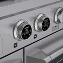 Kucht Horus 60-Inch Dual Fuel Range with 8.4 cu. ft. Electric Oven and 8 Gas Burners in Stainless Steel with Digital Thermostat (KXP60-SS)