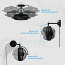 Parrot Uncle 13-Inch Industrial Bathroom Ceiling Fan with Pull Chain