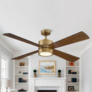 Parrot Uncle 52-Inch Bucholz Industrial Ceiling Fan with Dimmable LED Light