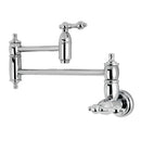 Kingston Brass Restoration Wall Mount Pot Filler Faucet, Polished Chrome (KS3101AL)