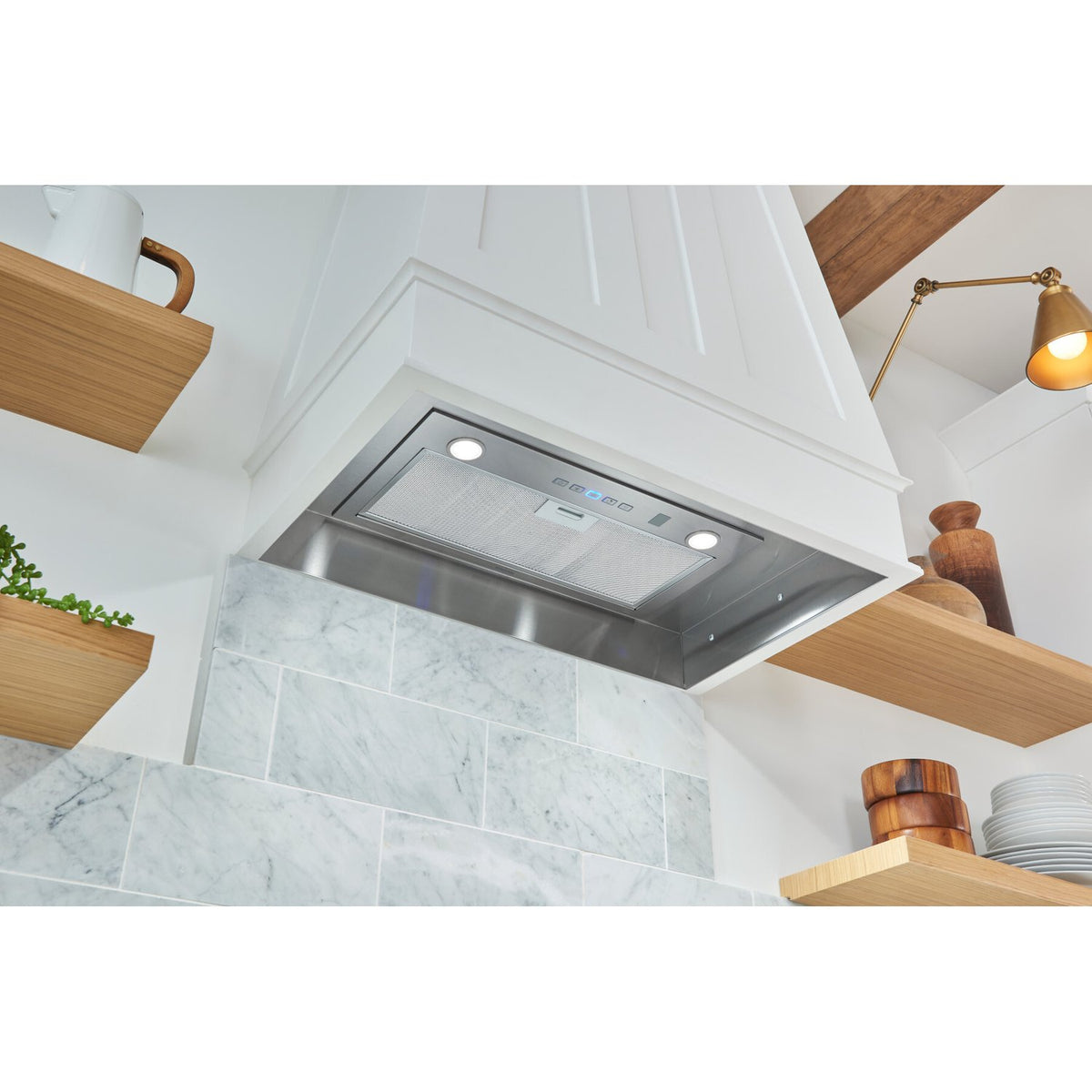 Broan-NuTone Elite 21-Inch 450 CFM Custom Range Hood Power Pack Insert with Voice Control in Stainless Steel (PM400SSV)