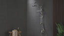 Forno Acqua Fall 8-Inch Overhead Rainfall Shower with 2.5 GPM Flow Rate, Handheld, 7 Way Diverter, Body Jets in Matte Black (SCW2BK-C2)