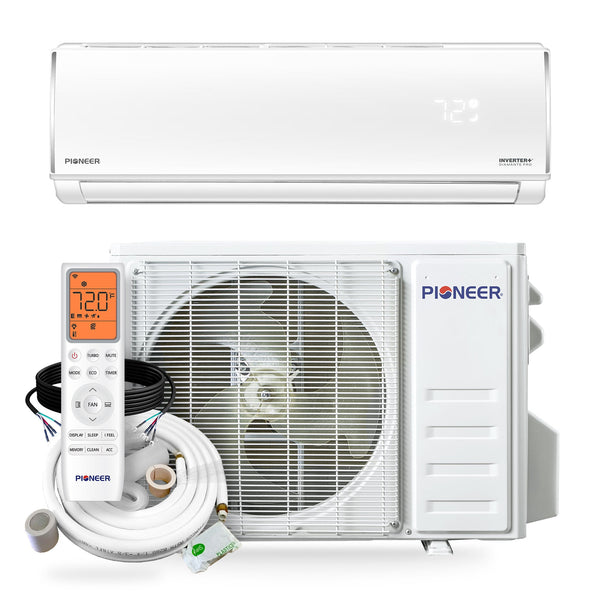 Pioneer® Diamante Pro™ 24,000 BTU 21 SEER2 230V High-Wall Ductless Mini-Split Air Conditioner Inverter Heat Pump with 16 Ft. Kit (WYT024GLSI20RL)