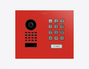 DoorBird D1101KH Modern Flush-Mount IP Video Door Station in Pure Red, RAL 3028