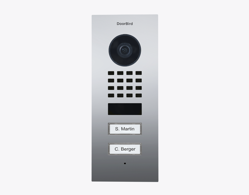 DoorBird D1102V Flush-Mount IP Video Door Station in Chrome