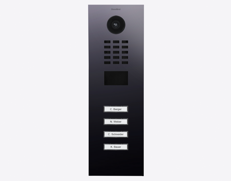 DoorBird D2104V IP Video Door Station, 4 Call Buttons in Titanium