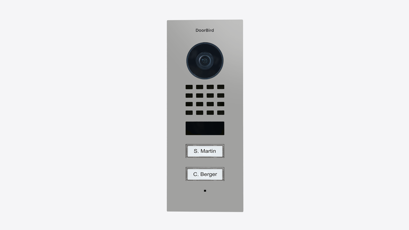 DoorBird D1102V Flush-Mount IP Video Door Station in White Aluminium, RAL 9006