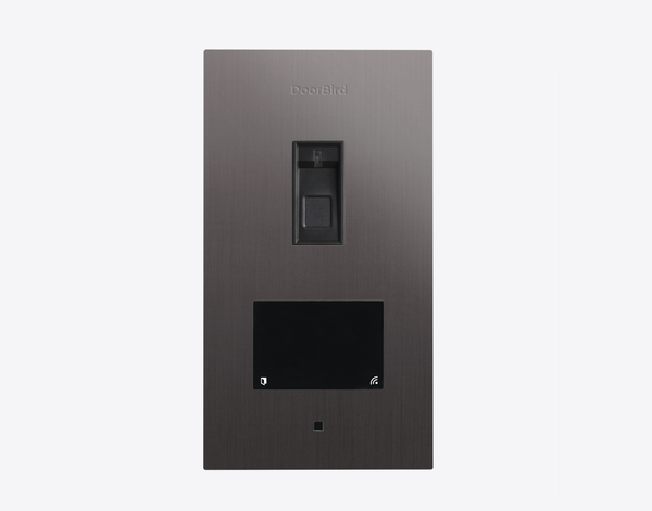 DoorBird A1122 Flush-Mount IP Access Control Device Fingerprint 50 in Titanium-Finish as PVD Coating, Stainless Steel, Brushed