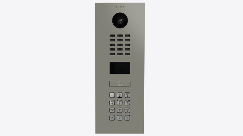 DoorBird D2101KV IP Video Intercom, 1 Call Button in Concrete Grey, RAL 7023