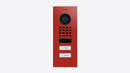 DoorBird D1102V Flush-Mount IP Video Door Station in Flame Red, RAL 3000