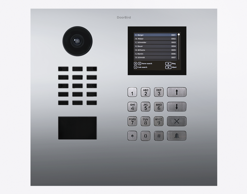 DoorBird D21DKH IP Video Door Station, Multi Tenant Residences Up to 500 Units in Chrome