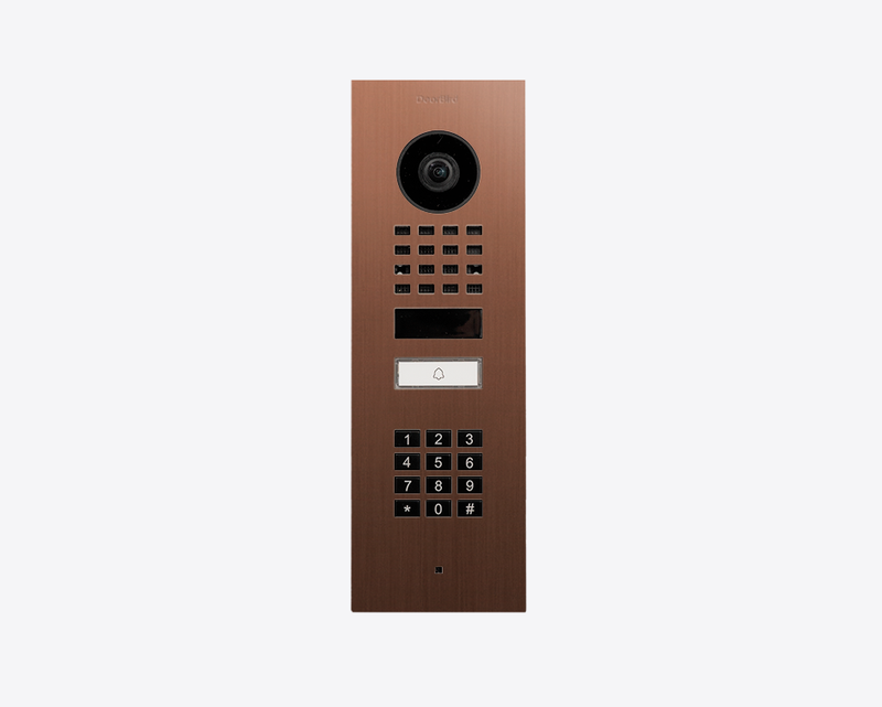 DoorBird D1101KV Flush Mount IP Video Door Station, 1 Call Button in Bronze