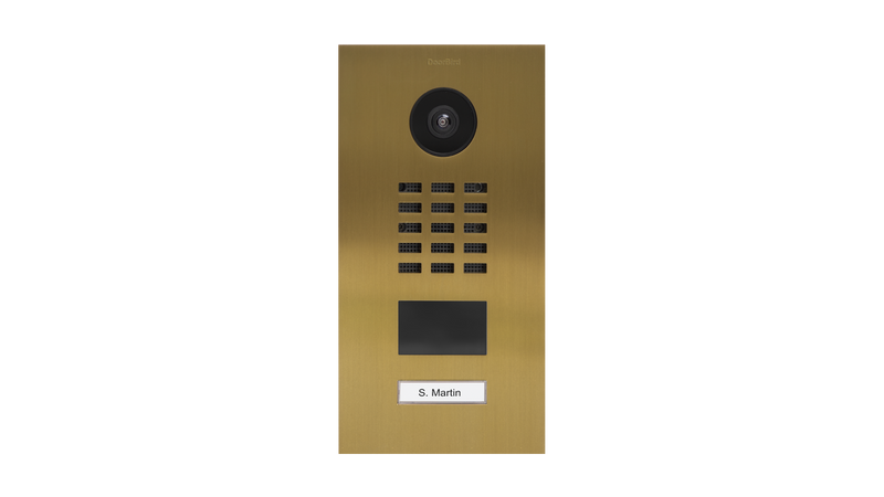 DoorBird D2101V IP Video Door Station, 1 Call Button in Gold