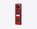 DoorBird D1101KV Surface-Mount IP Video Door Station, 1 Call Button in Flame Red, RAL 3000